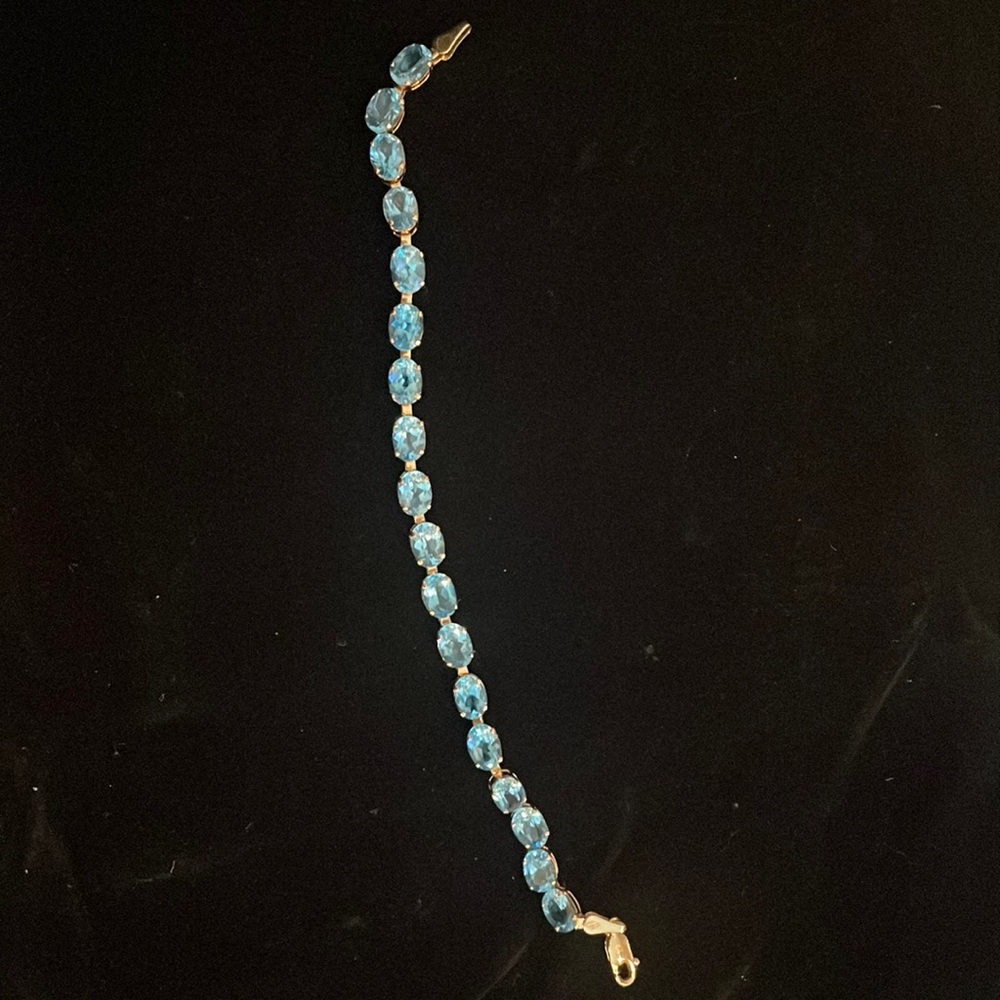 14k bracelet with genuine stones